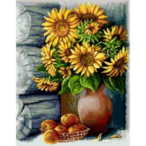 GC 7354 Kreuzstichmuster auf Papier - Sonnenblumen