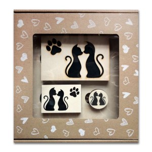 1002-01 Stickzubehör-Geschenkset - Katzen
