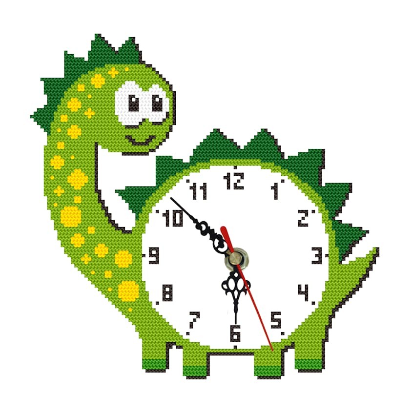 Kreuzstichmuster für Smartphone - Uhr - Dinosaurier