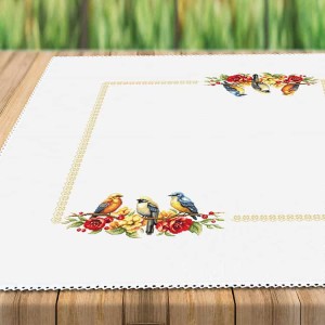 ZU 10578 Cross stitch kit - Tablecloth with birds