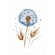 Cross stitch pattern for a phone - Blue dandelions II