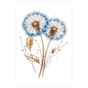 Z 11136 Stickpackung - Blaue Löwenzahnblüten I