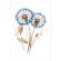 Cross stitch pattern for a phone - Blue dandelions I