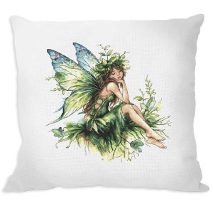 ZU 10966-01 Cross stitch kit - Cushion - Green fairy