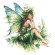 Cross stitch pattern for a phone - Green fairy