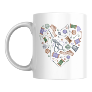 KUB-08 Weiße Tasse - Nähzubehör