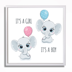 0490RA Babypartybild - Elefanten