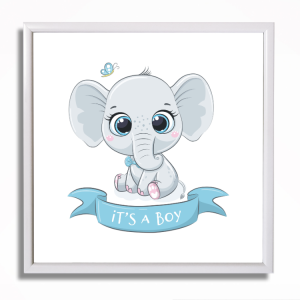 0492RA Babypartybild - Elefantenjunge
