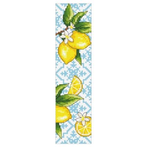 ZU 11150 Cross stitch kit - Bookmark - Lemons