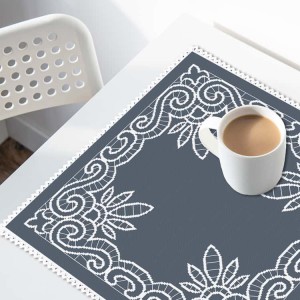 ZU 11144 Stickpackung - Serviette mit Stickerei a la Richelieu