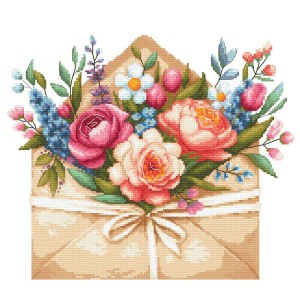 Z 11153 Stickpackung - Blumenbrief
