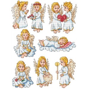 GU 4854 Cross stitch pattern on paper - Angels