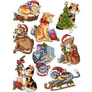 GU 4861 Cross stitch pattern on paper - Christmas cats