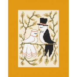 GU 8448 Stickvorlage - Hochzeitskarte - Verliebte Tauben