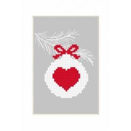 GU 8663 Stickvorlage - Karte - Weihnachtskugel mit Herz