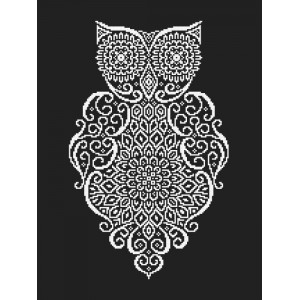 W 8849 Cross stitch pattern PDF - Lace owl