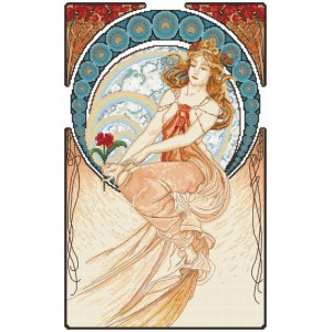 W 8860 Cross stitch pattern PDF - Painting by A. Mucha