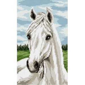 GC 4167 Cross stitch pattern on paper - Grey horse