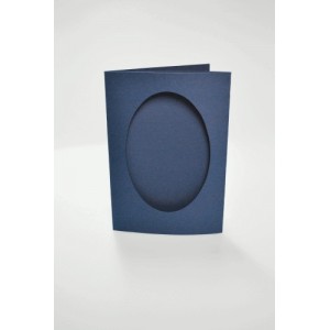 943-05 Cards with an oval passe-partout navy blue