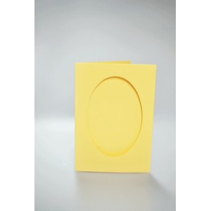 943-09 Cards with an oval passe-partout yellow