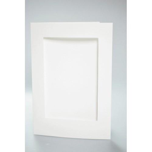 Grosse Karte Mit Rechteckigem Passepartout Weiss Coricamo