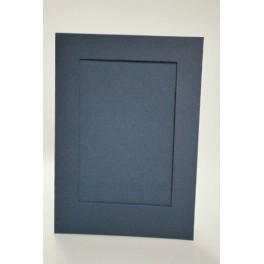 944-08 Große Karte mit rechteckigem Passepartout dunkelblau