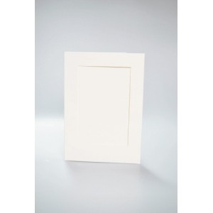 946-04 Karten mit rechteckigem Passepartout Passepartout cremefarbig