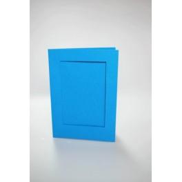 946-07 Karten mit rechteckigem Passepartout Passepartout himmelblau