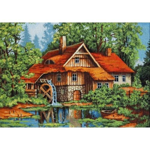 LS B480 Stickpackung - Mühle im Wald LS B480 Stickpackung - Mühle im Wald