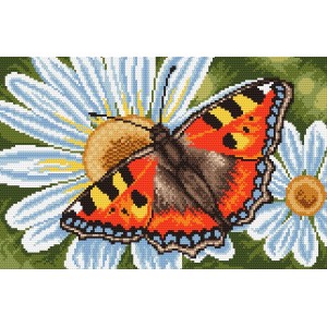 Z 4137 Stickpackung - Schmetterling und Margeriten