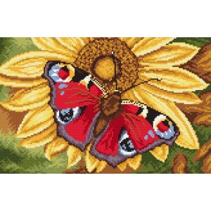 Z 4138 Cross stitch kit - Butterfly and sunflower