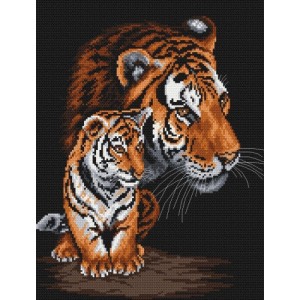 Z 4096 Cross stitch kit - Wild cats - A. Songin