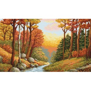 Z 4623 Cross stitch kit - Autumn stream
