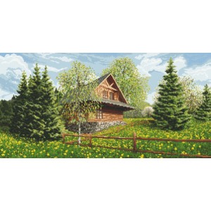 Z 8511 Cross stitch kit - Highlander cottage - spring