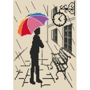 Z 8628 Cross stitch kit - Colorful umbrella - Pending