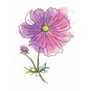 Z 8706 Cross stitch kit - Charming cosmos