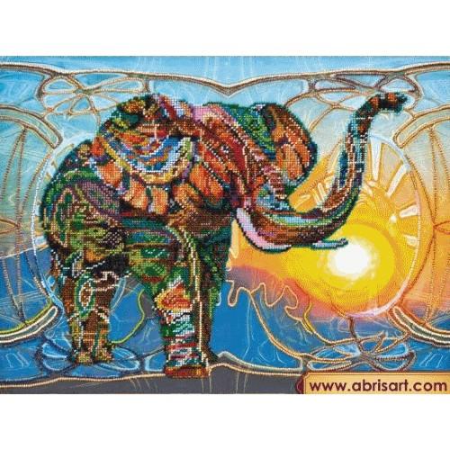 Stickpackungen mit Perlen - Mosaikelefant Stickpackungen mit Perlen - Mosaikelefant