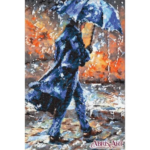 Stickpackungen mit Perlen - Spaziergang im Regen Stickpackungen mit Perlen - Spaziergang im Regen