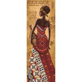 NHD 2076 Stickpackung mit Perlen - Afrikanerin mit Kanne