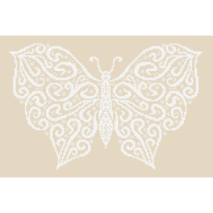 ZK 8551 Kit with beads - Winter butterfly