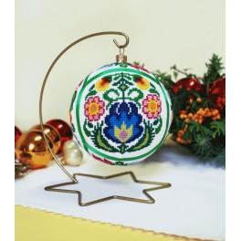 ZUK 8579 Stickpackung mit Perlen - Ethnische Weihnachtskugel