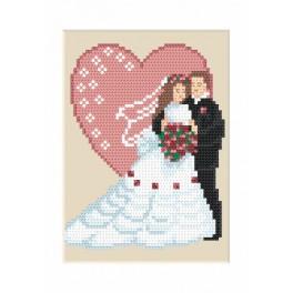 ZU 4906 Stickpackung - Hochzeitskarte - Ein junges Paar