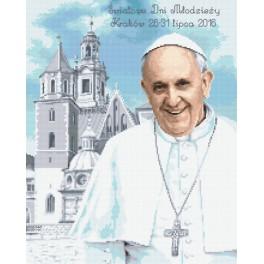 ZN 8640 Stickpackung vorgedruckt - Papst Franziskus in Krakau
