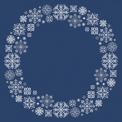 ZU 8821 Cross stitch kit - Napkin with snowflakes