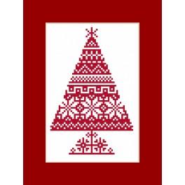 ZUK 8870 Stickpackung mit Perlen - Karte - Ethnischer Weihnachtsbaum