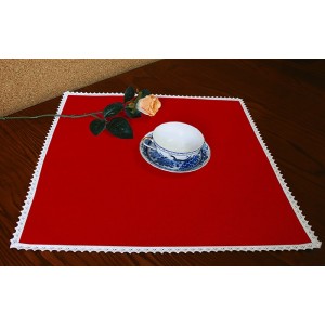 978-06 Napkin Aida 45x45 cm (1,5x1,5 ft) red