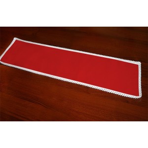 981-06 Serviette Aida 37x21 cm rot