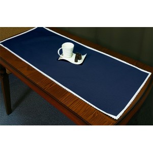 985-08 Tischläufer Aida 45x110 cm dunkelblau