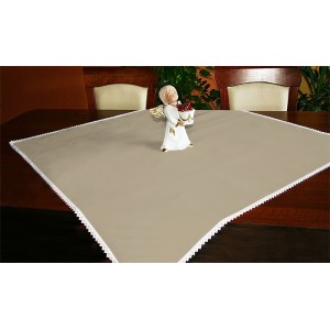 984-05 Tablecloth Aida 90x90 cm cappuccino