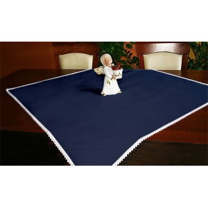 984-08 Tablecloth Aida 90x90 cm navy blue